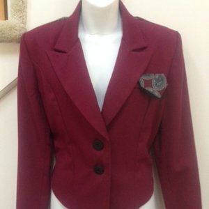 CLINE-KOLAREK Jacket, Size S, 65% Poly, 20% Rayon, 15% Wool, 100% Acetate